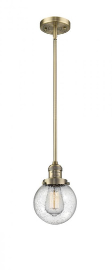 Beacon - 1 Light - 6 inch - Brushed Brass - Stem Hung - Mini Pendant (3442|201S-BB-G204-6)