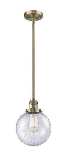 Beacon - 1 Light - 8 inch - Brushed Brass - Stem Hung - Mini Pendant (3442|201S-BB-G204-8)