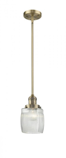 Colton - 1 Light - 6 inch - Brushed Brass - Stem Hung - Mini Pendant (3442|201S-BB-G302)