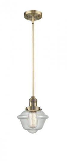 Oxford - 1 Light - 8 inch - Brushed Brass - Stem Hung - Mini Pendant (3442|201S-BB-G534-LED)