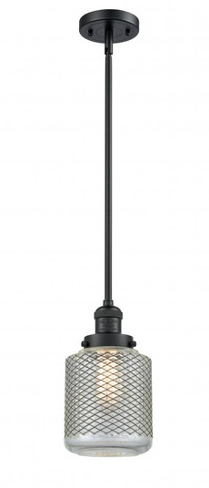 Stanton - 1 Light - 6 inch - Matte Black - Stem Hung - Mini Pendant (3442|201S-BK-G262)