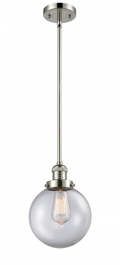 Beacon - 1 Light - 8 inch - Polished Nickel - Stem Hung - Mini Pendant (3442|201S-PN-G202-8-LED)