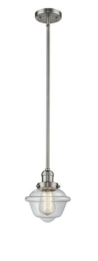 Oxford - 1 Light - 8 inch - Brushed Satin Nickel - Stem Hung - Mini Pendant (3442|201S-SN-G532)