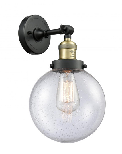 Beacon - 1 Light - 8 inch - Black Antique Brass - Adjustable Sconce (3442|203-BAB-G204-8-LED)