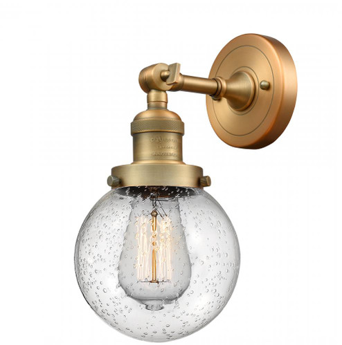 Beacon - 1 Light - 6 inch - Brushed Brass - Adjustable Sconce (3442|203-BB-G204-6)