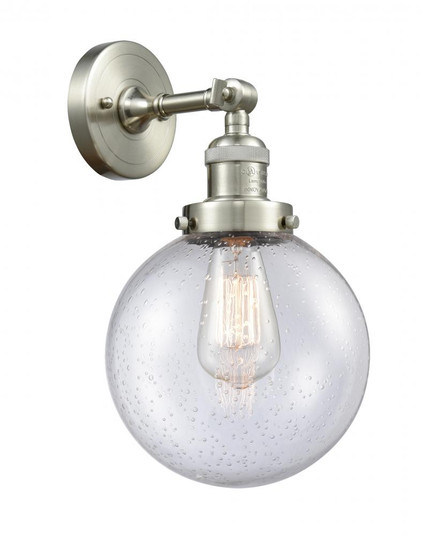 Beacon - 1 Light - 8 inch - Brushed Satin Nickel - Adjustable Sconce (3442|203-SN-G204-8)