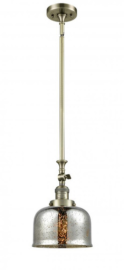 Bell - 1 Light - 8 inch - Antique Brass - Stem Hung - Adjustable Mini Pendant (3442|206-AB-G78)