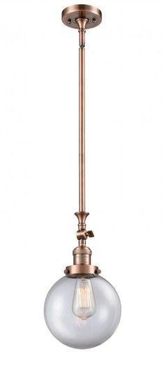 Beacon - 1 Light - 8 inch - Antique Copper - Stem Hung - Adjustable Mini Pendant (3442|206-AC-G202-8-LED)
