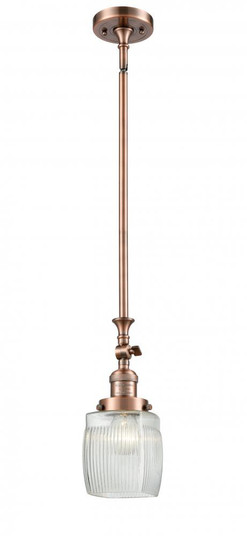 Colton - 1 Light - 6 inch - Antique Copper - Stem Hung - Adjustable Mini Pendant (3442|206-AC-G302)