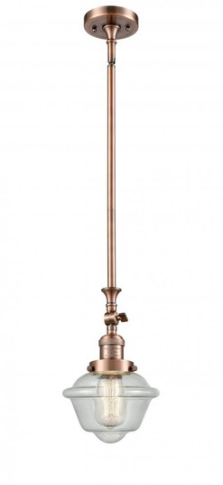 Oxford - 1 Light - 7 inch - Antique Copper - Stem Hung - Adjustable Mini Pendant (3442|206-AC-G534-LED)