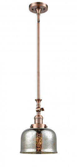 Bell - 1 Light - 8 inch - Antique Copper - Stem Hung - Adjustable Mini Pendant (3442|206-AC-G78-LED)