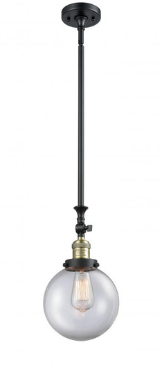 Beacon - 1 Light - 8 inch - Black Antique Brass - Stem Hung - Adjustable Mini Pendant (3442|206-BAB-G202-8)