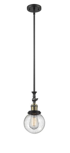 Beacon - 1 Light - 6 inch - Black Antique Brass - Stem Hung - Adjustable Mini Pendant (3442|206-BAB-G204-6-LED)