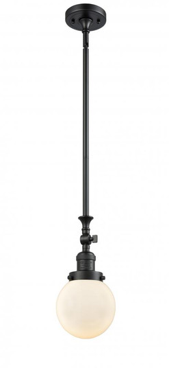 Beacon - 1 Light - 6 inch - Matte Black - Stem Hung - Adjustable Mini Pendant (3442|206-BK-G201-6-LED)