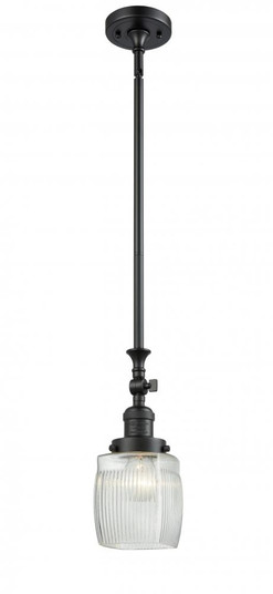 Colton - 1 Light - 6 inch - Matte Black - Stem Hung - Adjustable Mini Pendant (3442|206-BK-G302-LED)