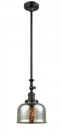Bell - 1 Light - 8 inch - Matte Black - Stem Hung - Adjustable Mini Pendant (3442|206-BK-G78-LED)