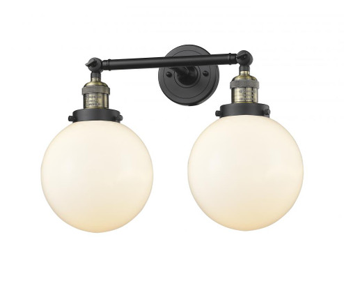 Beacon - 2 Light - 19 inch - Black Antique Brass - Adjustable Bath Vanity Light (3442|208-BAB-G201-8-LED)