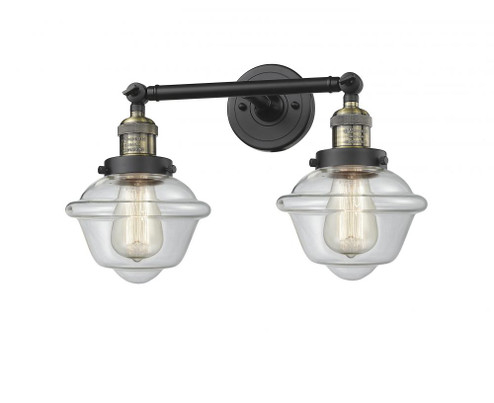 Oxford - 2 Light - 17 inch - Black Antique Brass - Adjustable Bath Vanity Light (3442|208-BAB-G532-LED)