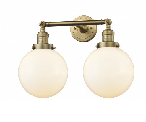Beacon - 2 Light - 19 inch - Brushed Brass - Adjustable Bath Vanity Light (3442|208-BB-G201-8-LED)