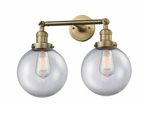 Beacon - 2 Light - 19 inch - Brushed Brass - Adjustable Bath Vanity Light (3442|208-BB-G202-8-LED)