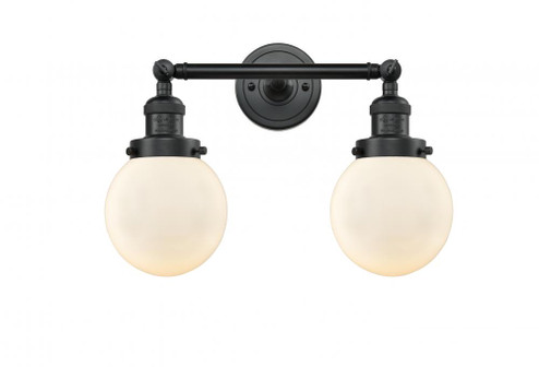 Beacon - 2 Light - 17 inch - Matte Black - Adjustable Bath Vanity Light (3442|208-BK-G201-6)