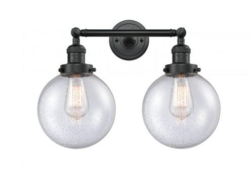 Beacon - 2 Light - 19 inch - Matte Black - Adjustable Bath Vanity Light (3442|208-BK-G204-8-LED)