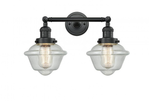 Oxford - 2 Light - 17 inch - Matte Black - Adjustable Bath Vanity Light (3442|208-BK-G534)