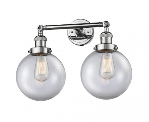 Beacon - 2 Light - 19 inch - Polished Chrome - Adjustable Bath Vanity Light (3442|208-PC-G202-8-LED)