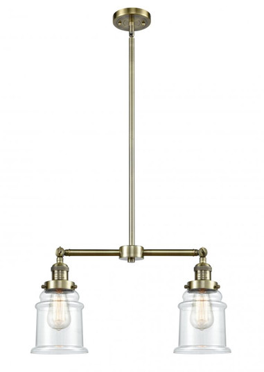 Canton - 2 Light - 21 inch - Antique Brass - Stem Hung - Adjustable Island Light (3442|209-AB-G182-LED)