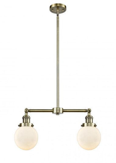 Beacon - 2 Light - 23 inch - Antique Brass - Stem Hung - Adjustable Island Light (3442|209-AB-G201-6)