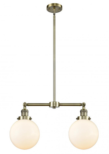Beacon - 2 Light - 25 inch - Antique Brass - Stem Hung - Adjustable Island Light (3442|209-AB-G201-8)