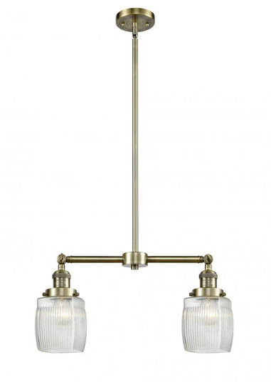 Colton - 2 Light - 22 inch - Antique Brass - Stem Hung - Adjustable Island Light (3442|209-AB-G302)