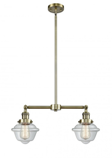 Oxford - 2 Light - 24 inch - Antique Brass - Stem Hung - Adjustable Island Light (3442|209-AB-G532-LED)
