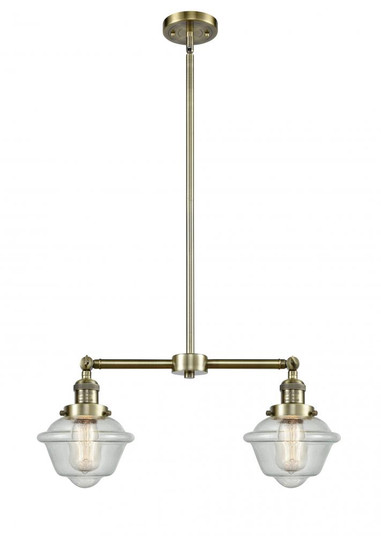 Oxford - 2 Light - 24 inch - Antique Brass - Stem Hung - Adjustable Island Light (3442|209-AB-G534)