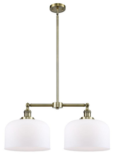 Bell - 2 Light - 21 inch - Antique Brass - Stem Hung - Adjustable Island Light (3442|209-AB-G71-L)
