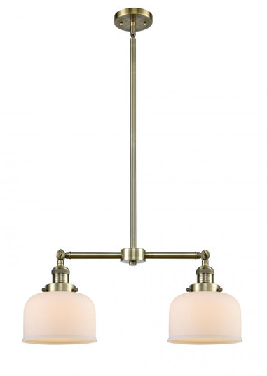 Bell - 2 Light - 21 inch - Antique Brass - Stem Hung - Adjustable Island Light (3442|209-AB-G71-LED)