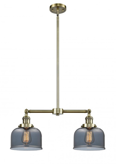 Bell - 2 Light - 21 inch - Antique Brass - Stem Hung - Adjustable Island Light (3442|209-AB-G73-LED)