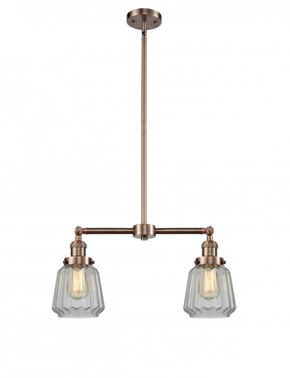 Chatham - 2 Light - 21 inch - Antique Copper - Stem Hung - Adjustable Island Light (3442|209-AC-G142)