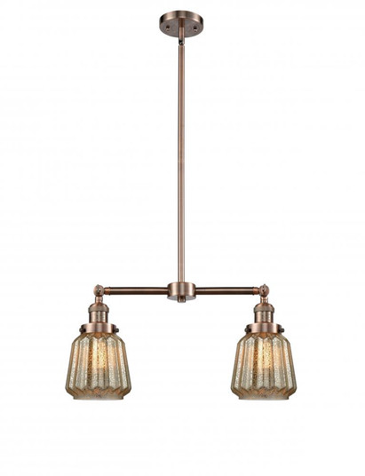 Chatham - 2 Light - 21 inch - Antique Copper - Stem Hung - Adjustable Island Light (3442|209-AC-G146)