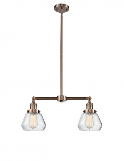 Fulton - 2 Light - 21 inch - Antique Copper - Stem Hung - Adjustable Island Light (3442|209-AC-G172-LED)