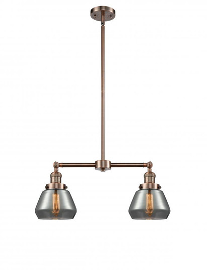 Fulton - 2 Light - 21 inch - Antique Copper - Stem Hung - Adjustable Island Light (3442|209-AC-G173-LED)