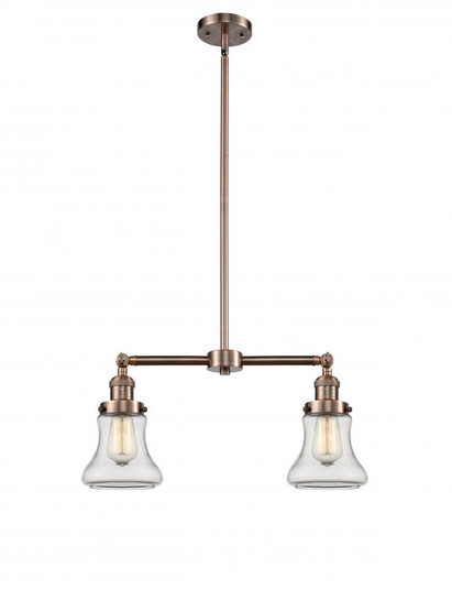 Bellmont - 2 Light - 21 inch - Antique Copper - Stem Hung - Adjustable Island Light (3442|209-AC-G192)