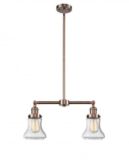 Bellmont - 2 Light - 21 inch - Antique Copper - Stem Hung - Adjustable Island Light (3442|209-AC-G194-LED)