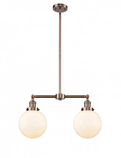 Beacon - 2 Light - 25 inch - Antique Copper - Stem Hung - Adjustable Island Light (3442|209-AC-G201-8)