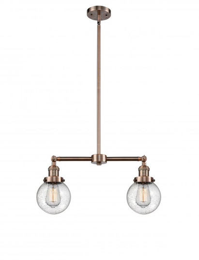 Beacon - 2 Light - 23 inch - Antique Copper - Stem Hung - Adjustable Island Light (3442|209-AC-G204-6)