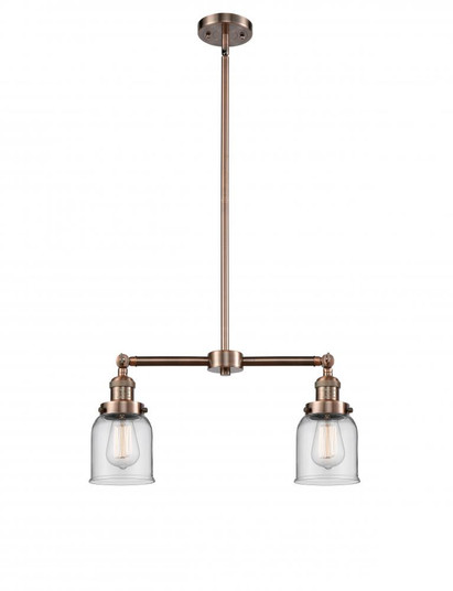 Bell - 2 Light - 21 inch - Antique Copper - Stem Hung - Island Light (3442|209-AC-G52-LED)