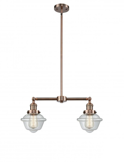 Oxford - 2 Light - 24 inch - Antique Copper - Stem Hung - Adjustable Island Light (3442|209-AC-G532)
