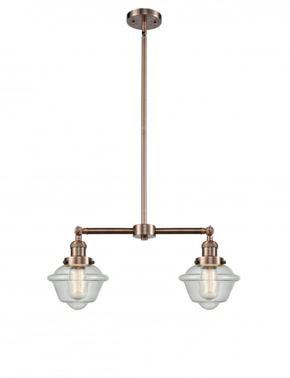 Oxford - 2 Light - 24 inch - Antique Copper - Stem Hung - Adjustable Island Light (3442|209-AC-G534)