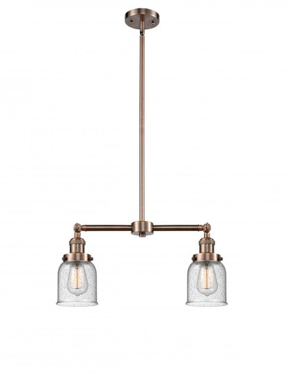 Bell - 2 Light - 21 inch - Antique Copper - Stem Hung - Adjustable Island Light (3442|209-AC-G54)