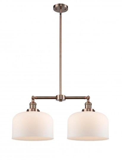 Bell - 2 Light - 21 inch - Antique Copper - Stem Hung - Adjustable Island Light (3442|209-AC-G71-L-LED)